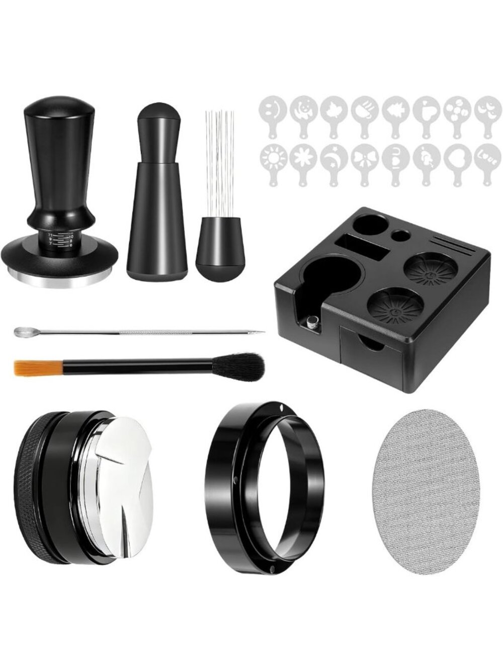 9PC Barista Tool Set - 51mm Espresso Accessories Kit for Perfect Coffee